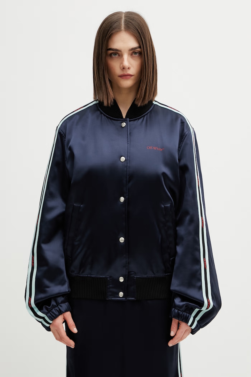 Off-White bomberka damska z wiskozy