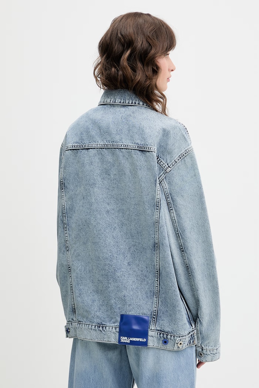 Karl Lagerfeld Jeans bunda dámská džínová (obrázek 3)