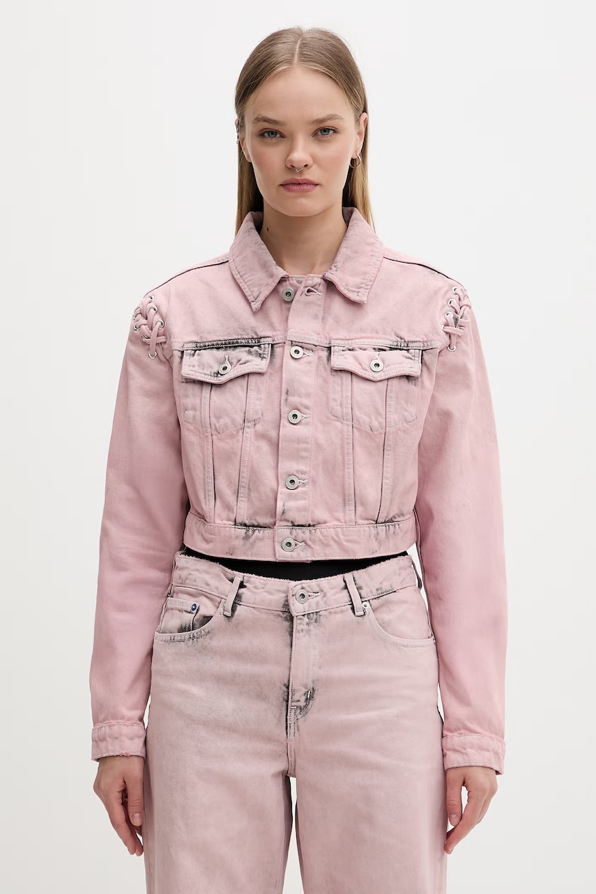 Karl Lagerfeld Jeans geacă de blugi pentru femei, din denim