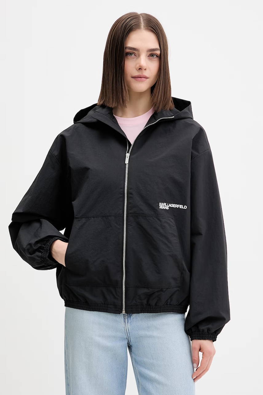 Karl Lagerfeld Jeans geacă sport pentru femei, cu bumbac