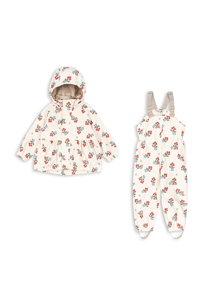 Konges Sløjd pantaloni și jachetă pentru copii RAINY PALME SET GIRL