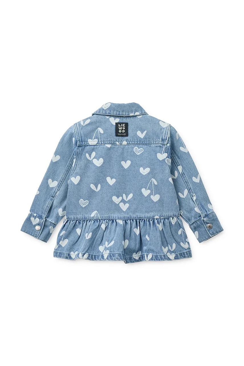 Detská rifľová bunda Liewood Kenza Printed Denim Overshirt