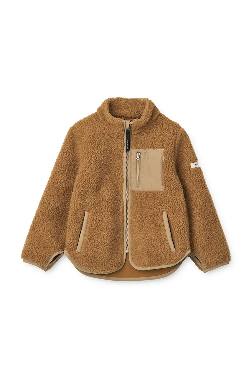 Liewood geacă copii Nolan Pile Jacket culoarea maro, LW19877