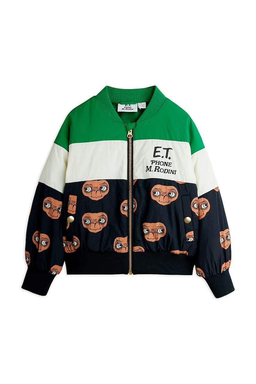 Детская куртка-бомбер Mini Rodini E.T. цвет чёрный 25810100 Детская куртка-бомбер Mini Rodini E.T. цвет чёрный 25810100