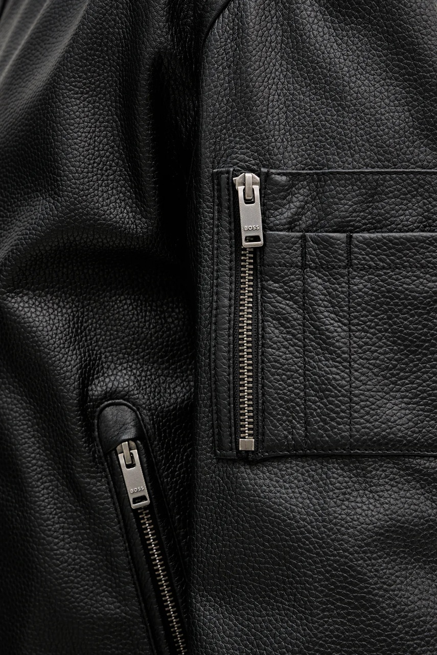 Kožená bunda BOSS Orange Jakri (obrázek 7)