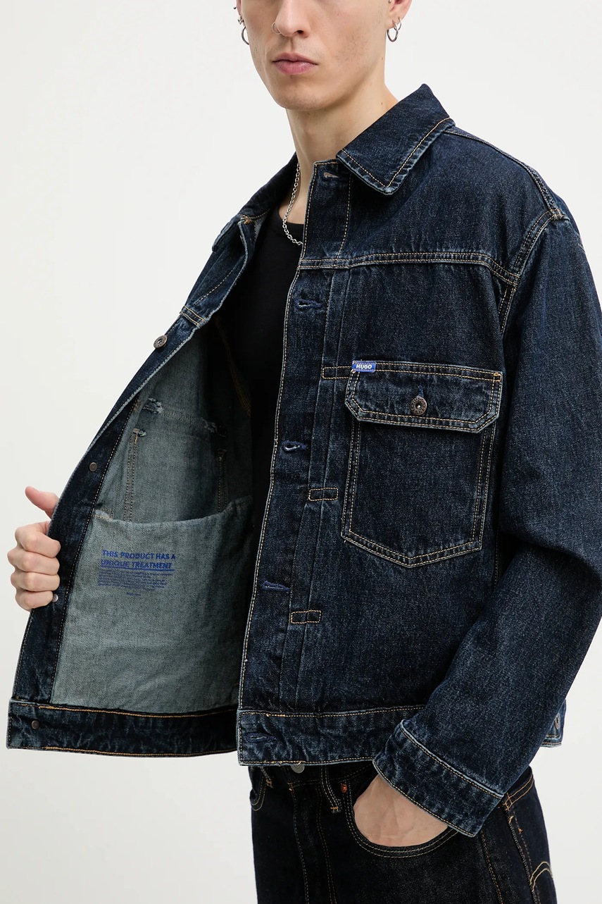 Džínová bunda Hugo Blue Nial (obrázek 6)