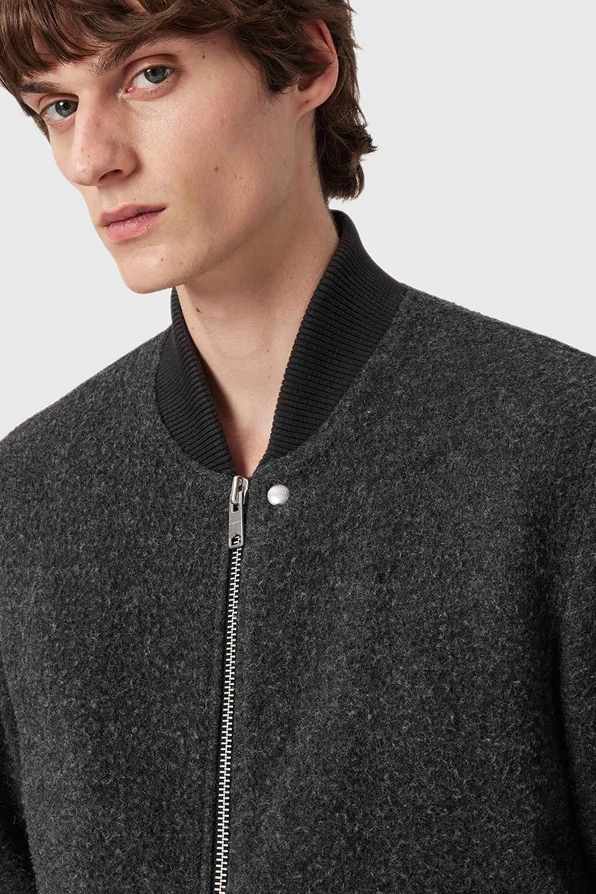 Bomber bunda s příměsí vlny AllSaints (obrázek 5)