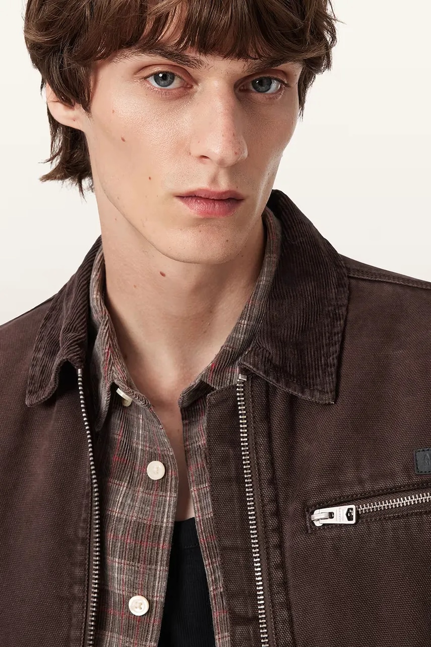 AllSaints přechodová bunda pánská bavlněná