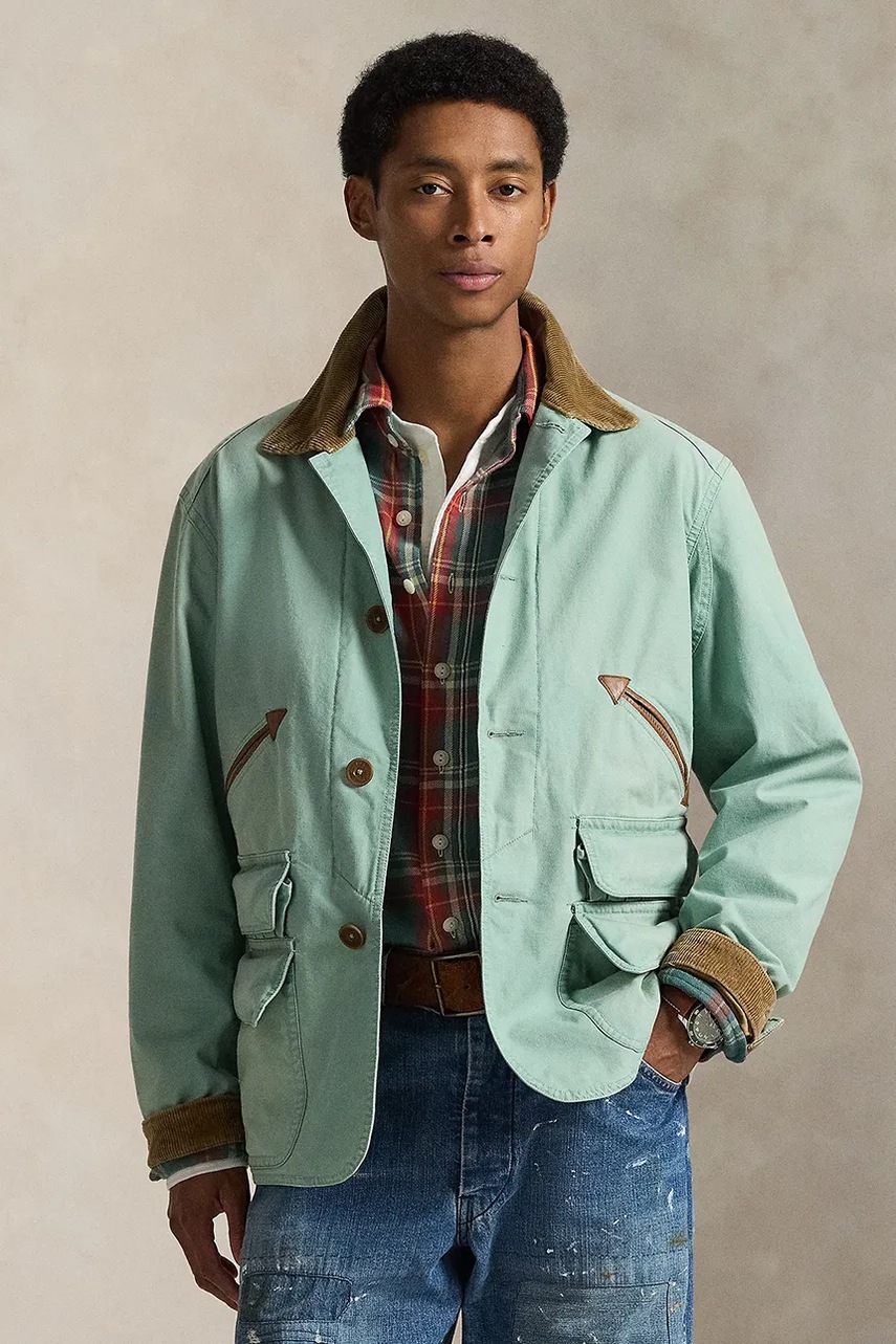 Levně Bavlněná bunda Polo Ralph Lauren zelená barva, přechodná, 710P02026