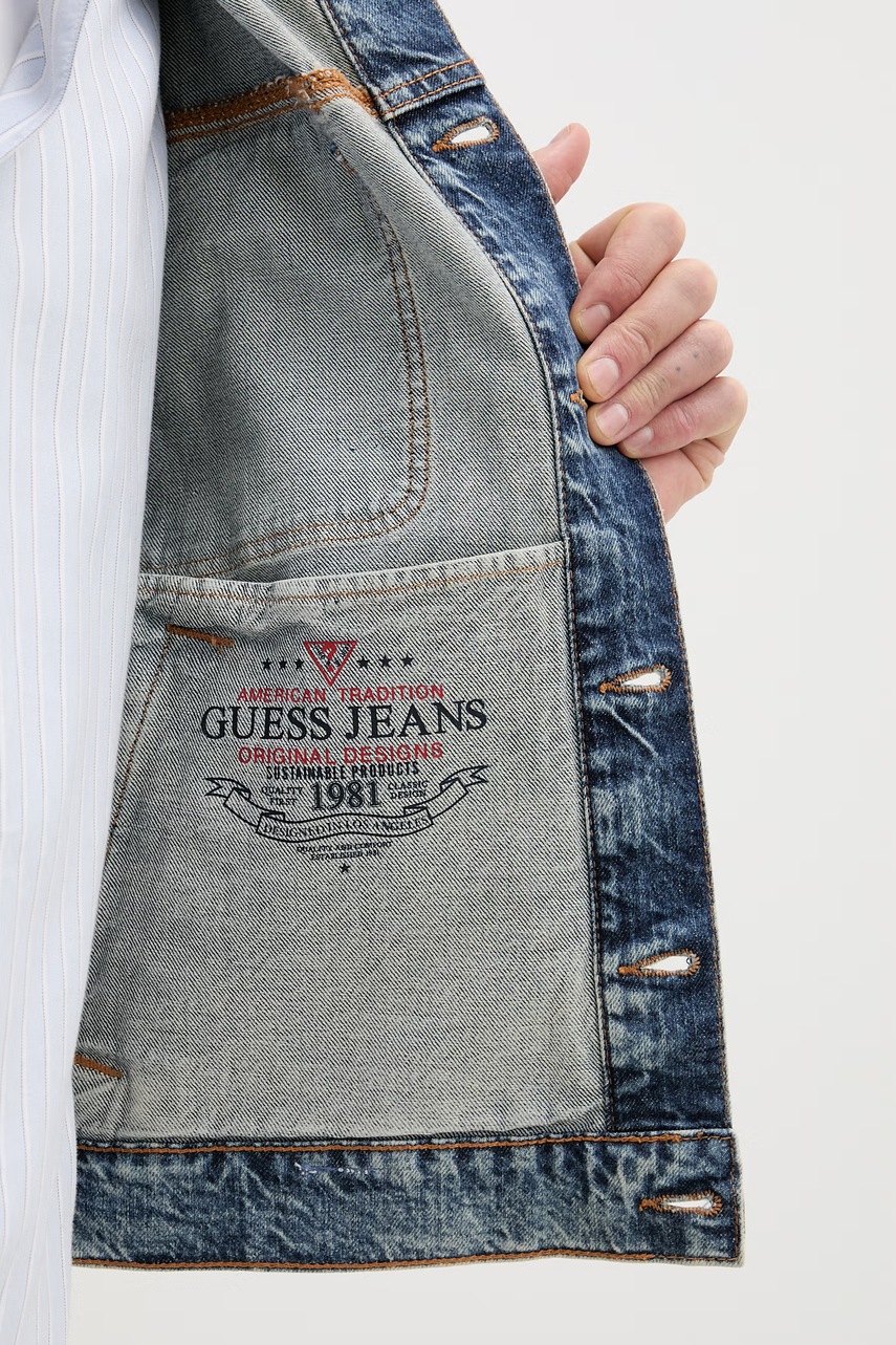 Guess Jeans bunda pánská džínová (obrázek 6)