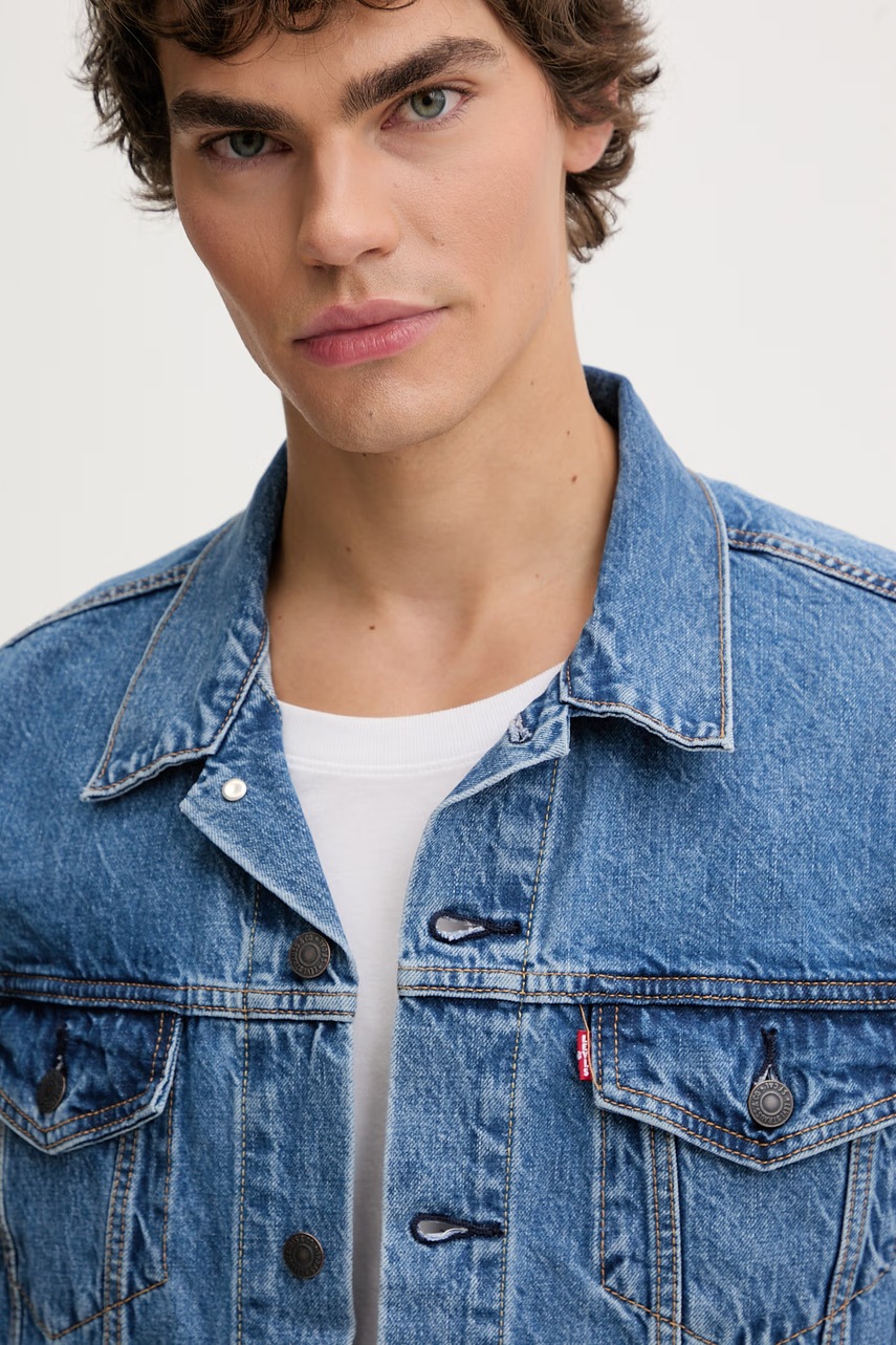 Bavlněná džínová bunda Levi's THE JACKET (obrázek 4)