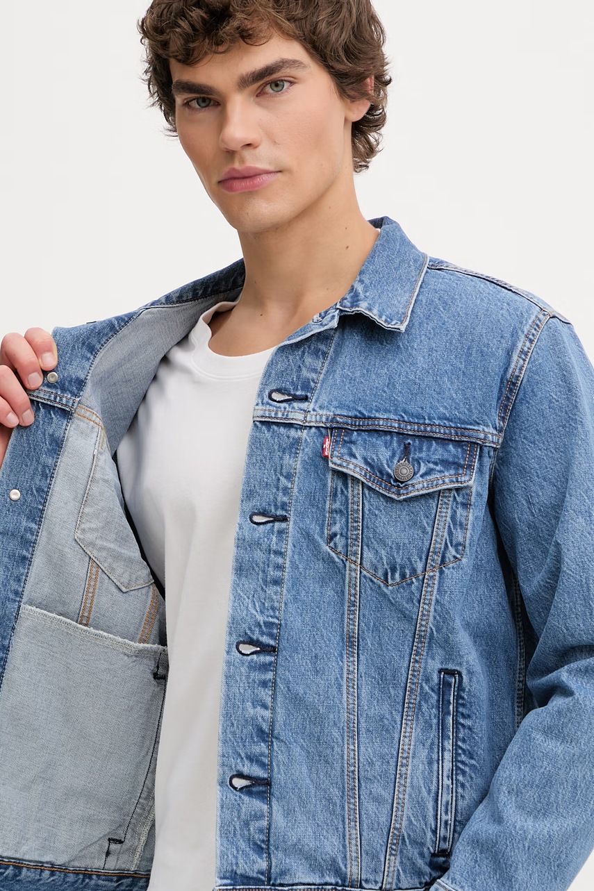 Bavlněná džínová bunda Levi's THE JACKET (obrázek 6)