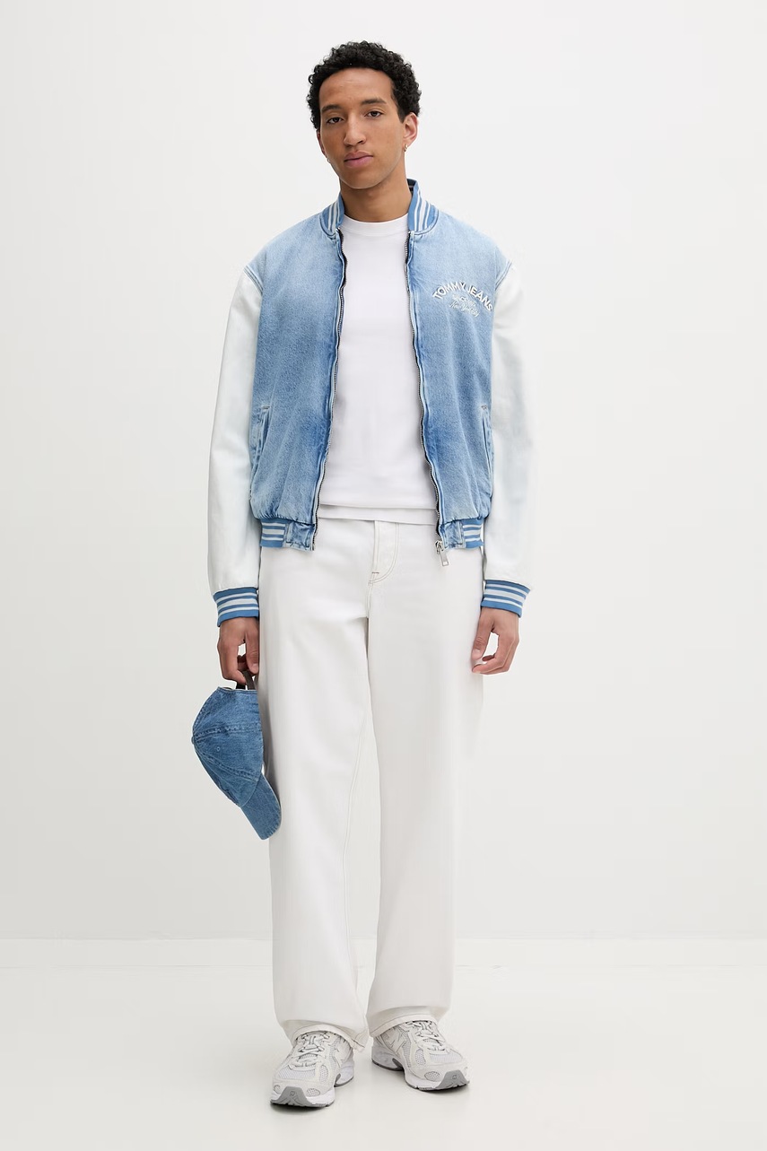 Tommy Jeans bunda bomber pánska bavlnená