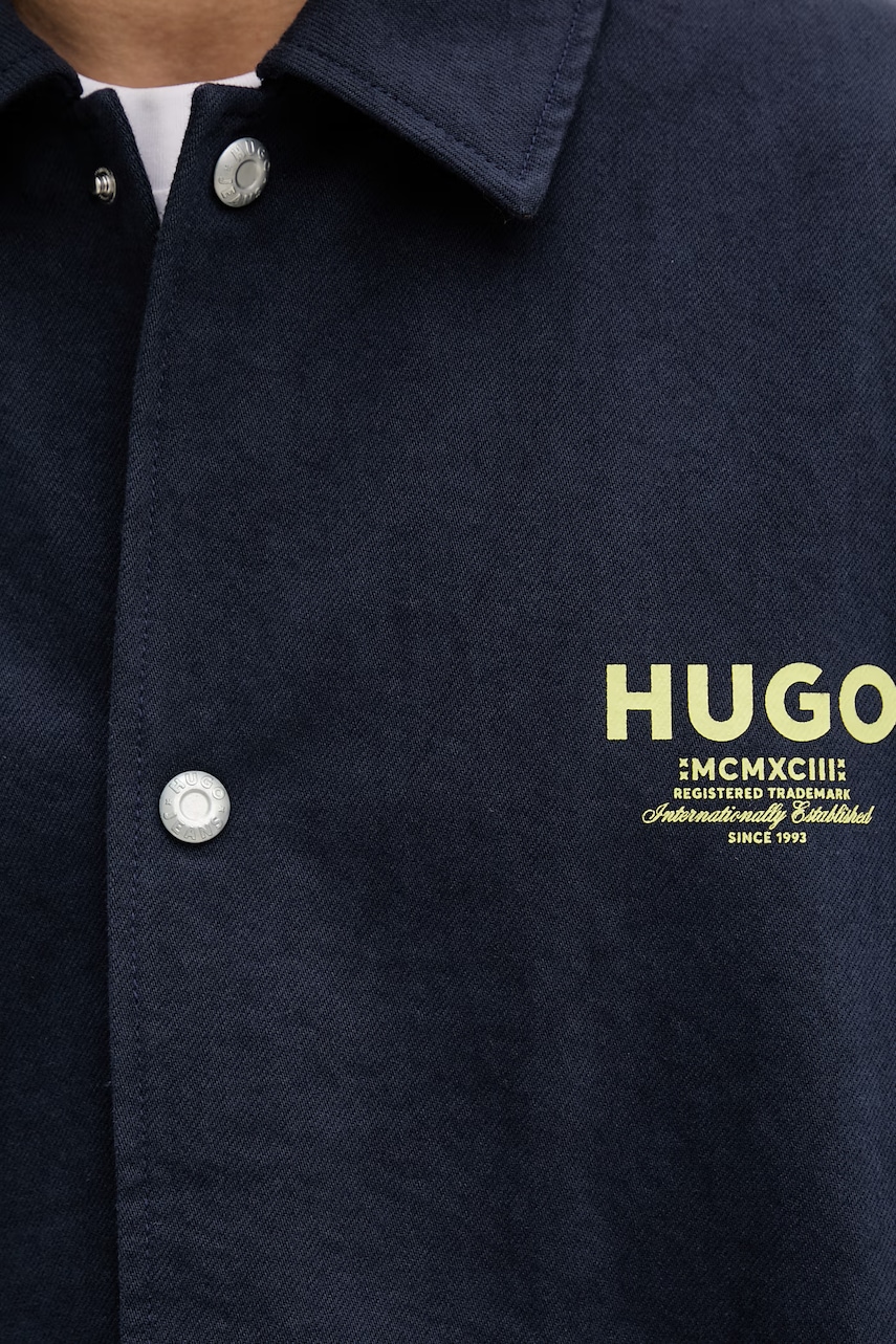HUGO Blue krátka bunda pánska bavlnená Biyo262D1