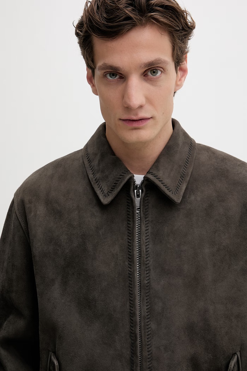 Semišová bunda HUGO Lemai (obrázek 4)