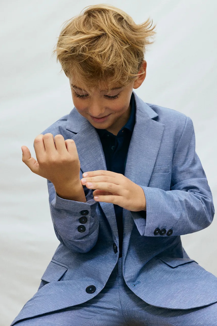 Mayoral jachetă din amestec de in pentru copii