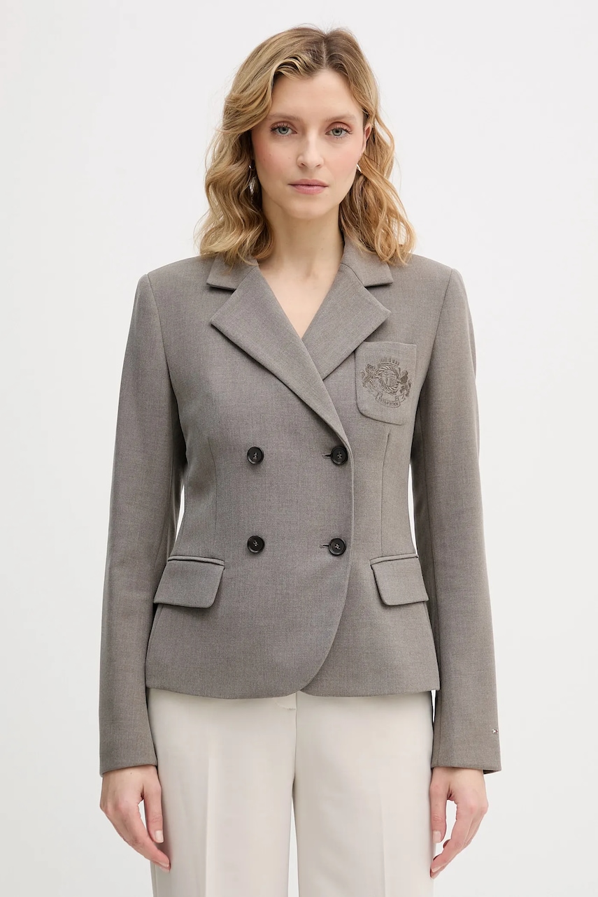 Levně Sako Tommy Hilfiger béžová barva, WW0WW48696