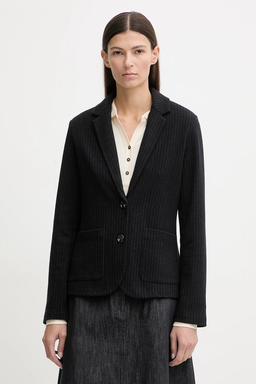 Marc O'Polo sacou culoarea bleumarin, un singur rând de nasturi, cu imprimeu, 600305058067