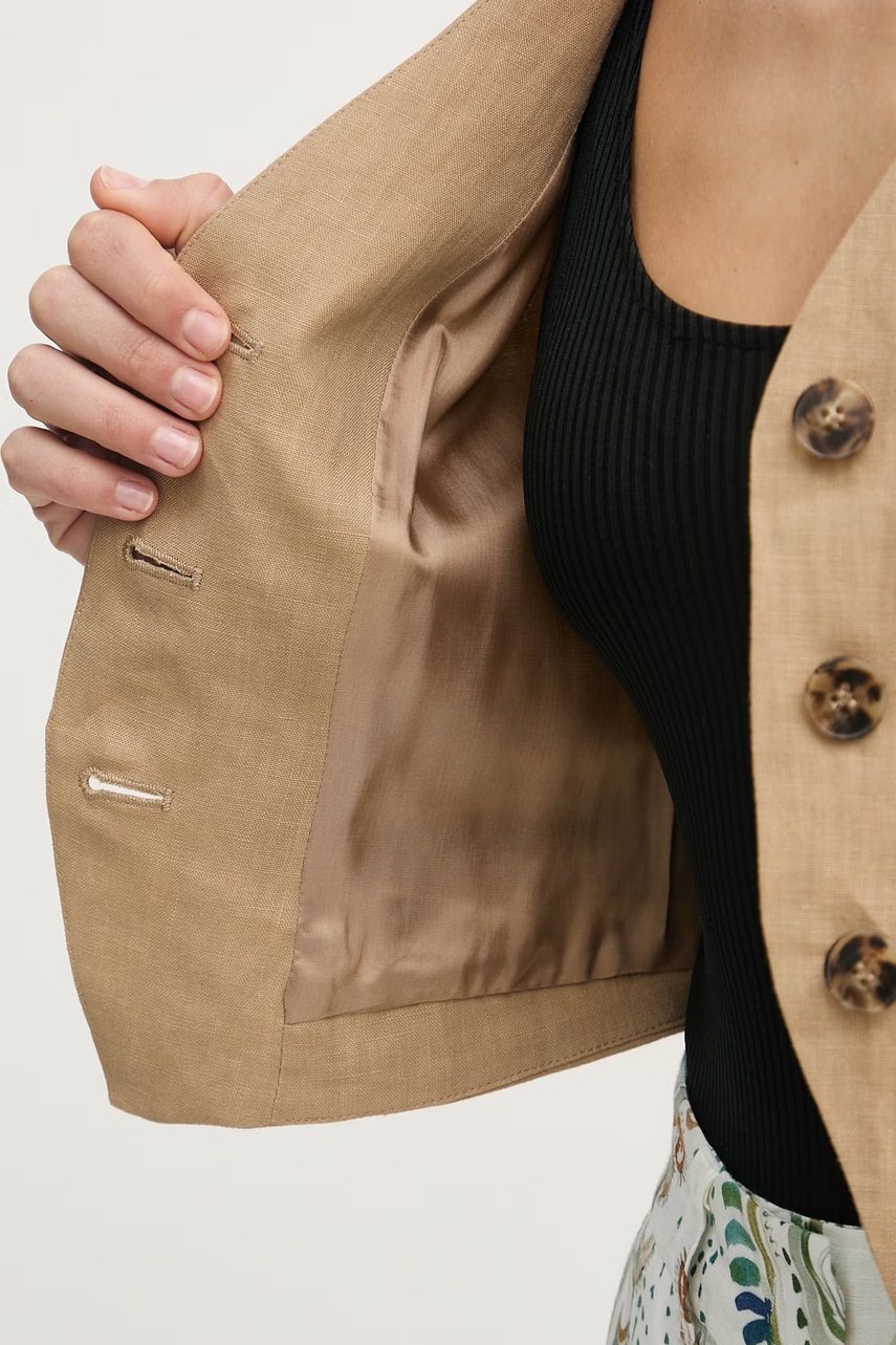 Marella μονόπετο γυναικείο γιλέκο λινό Emme by Marella φωτογραφία