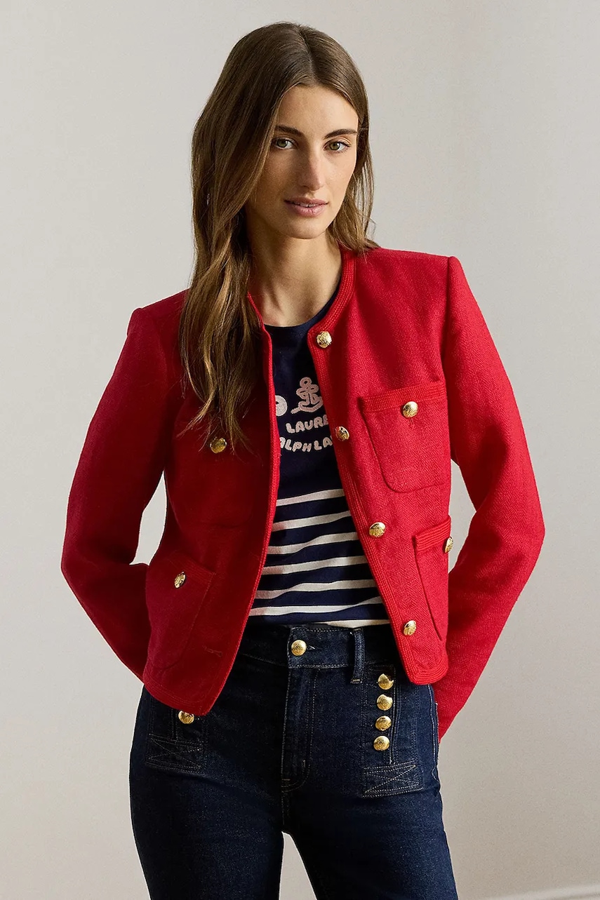 Lauren Ralph Lauren ζακέτα γυναικεία λινή