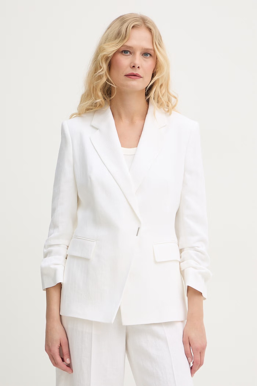 BOSS sacou cu două rânduri de nasturi pentru femei, cu lână Jia8