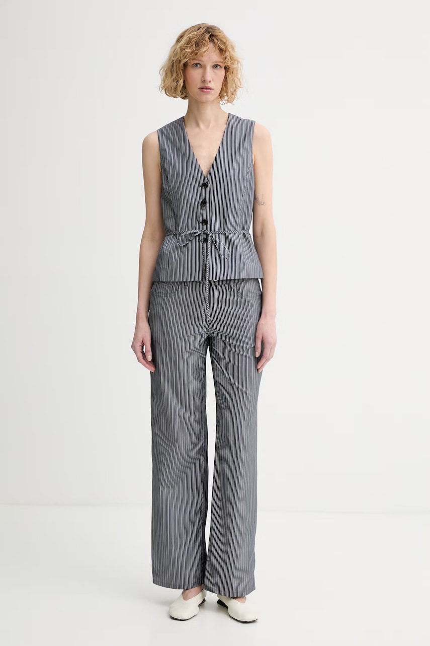 rag & bone jednoradová vesta dámska bavlnená Paulette