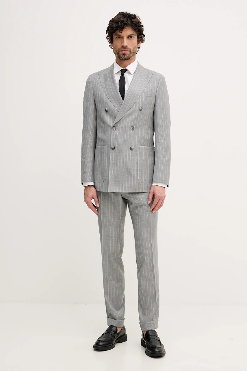 BOSS costum de lână C-Huge-2pcs-DB-261 C-Huge-2pcs-DB-261