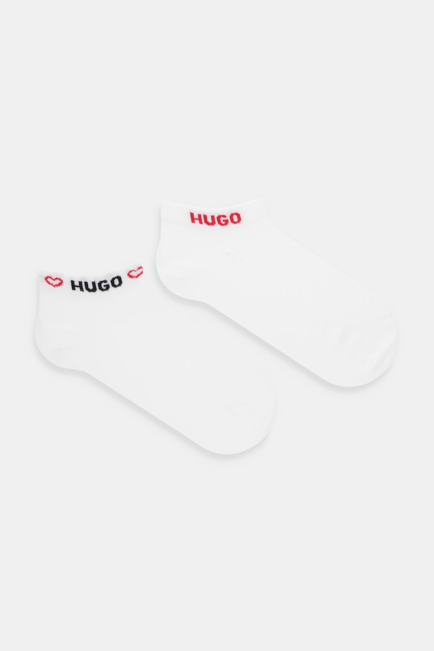 Levně Ponožky HUGO 2P AS MICROLOVE CC W 2-pack bílá barva, 50553430