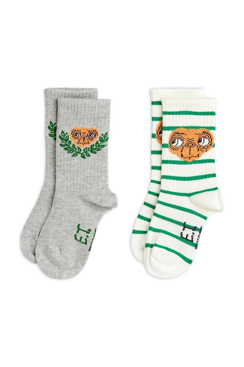 Mini Rodini sosete copii E.T. 2-pack culoarea gri, 25860100