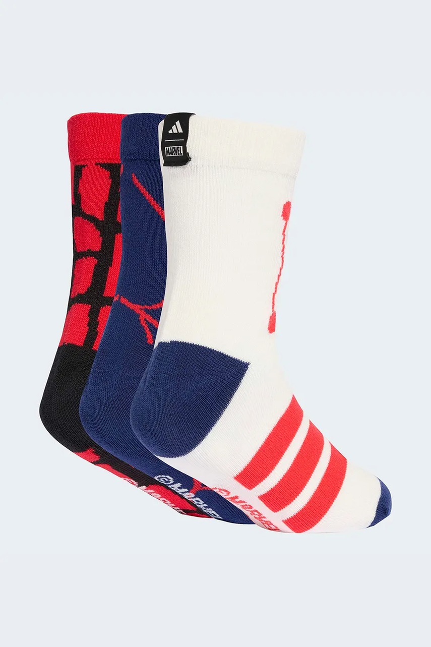 Дитячі шкарпетки з бавовною adidas Performance Marvel 3-pack