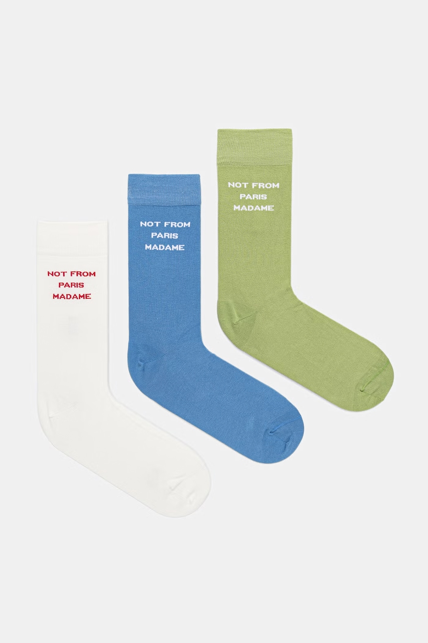 Drôle de Monsieur Κάλτσες Ανδρικές Le Pack de Chaussettes Slogan 3-pack