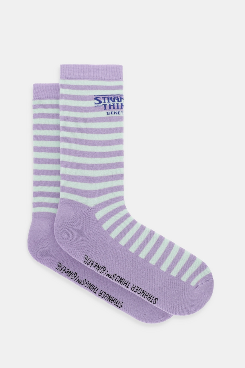 United Colors of Benetton șosete x Stranger Things culoarea violet, 6AO32703A
