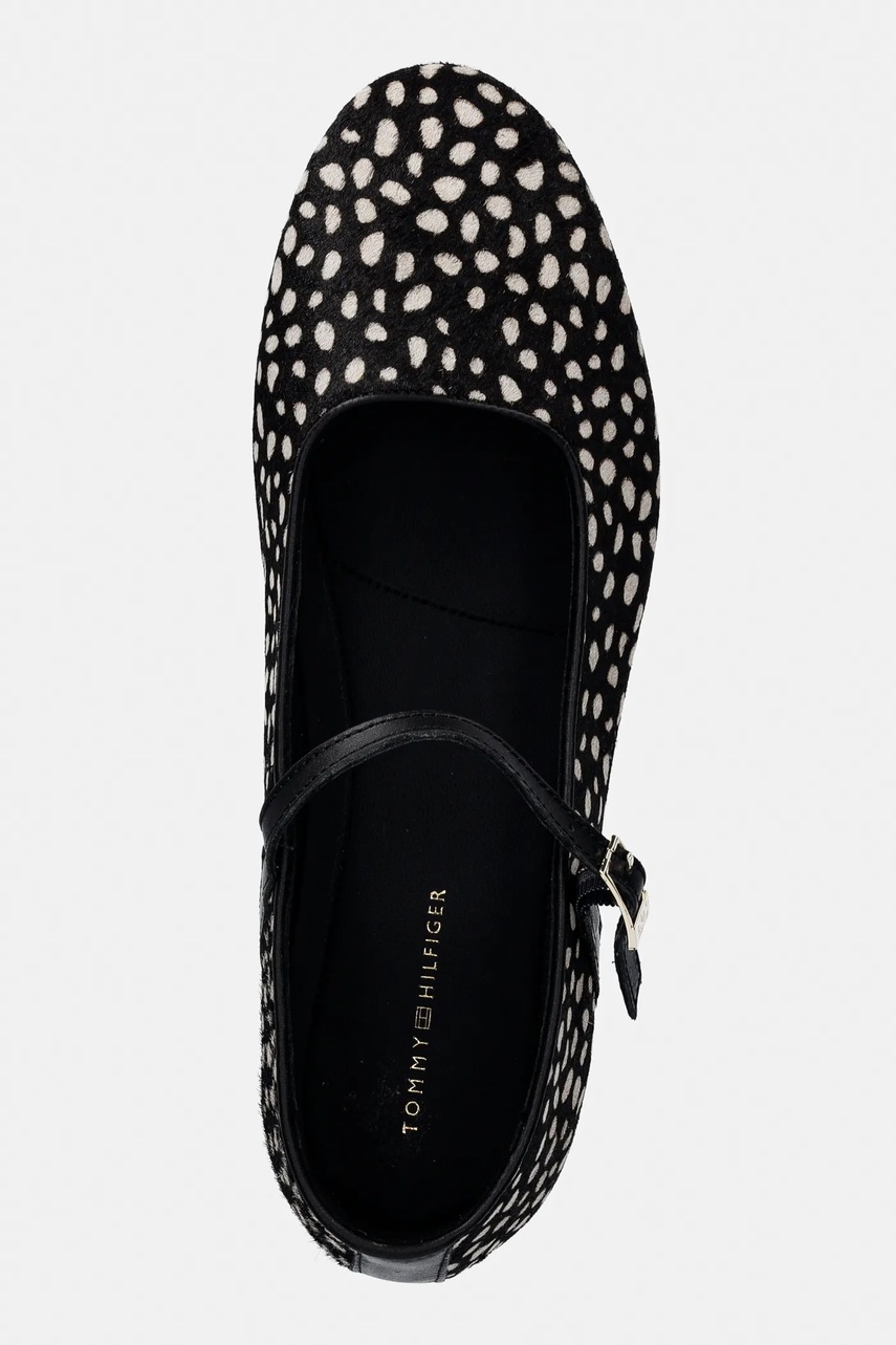 Kožené baleríny Tommy Hilfiger TH BUCKLE CALF HAIR BALLERINAS (obrázek 4)