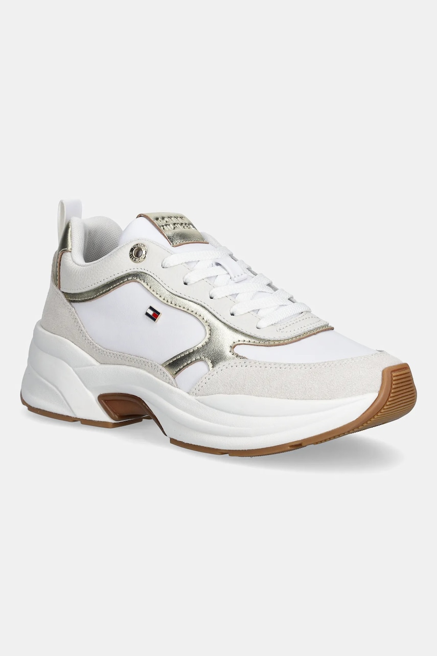 Δερμάτινα sneakers Tommy Hilfiger TH CHUNKY RUNNER METALLIC