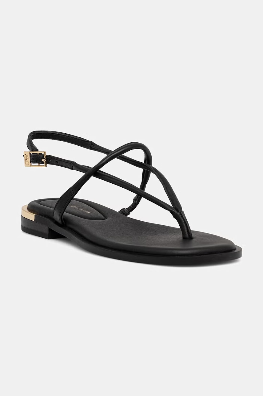 Tommy Hilfiger σανδάλια Γυναικεία δερμάτινα GOLD HEEL DRESSY SANDAL