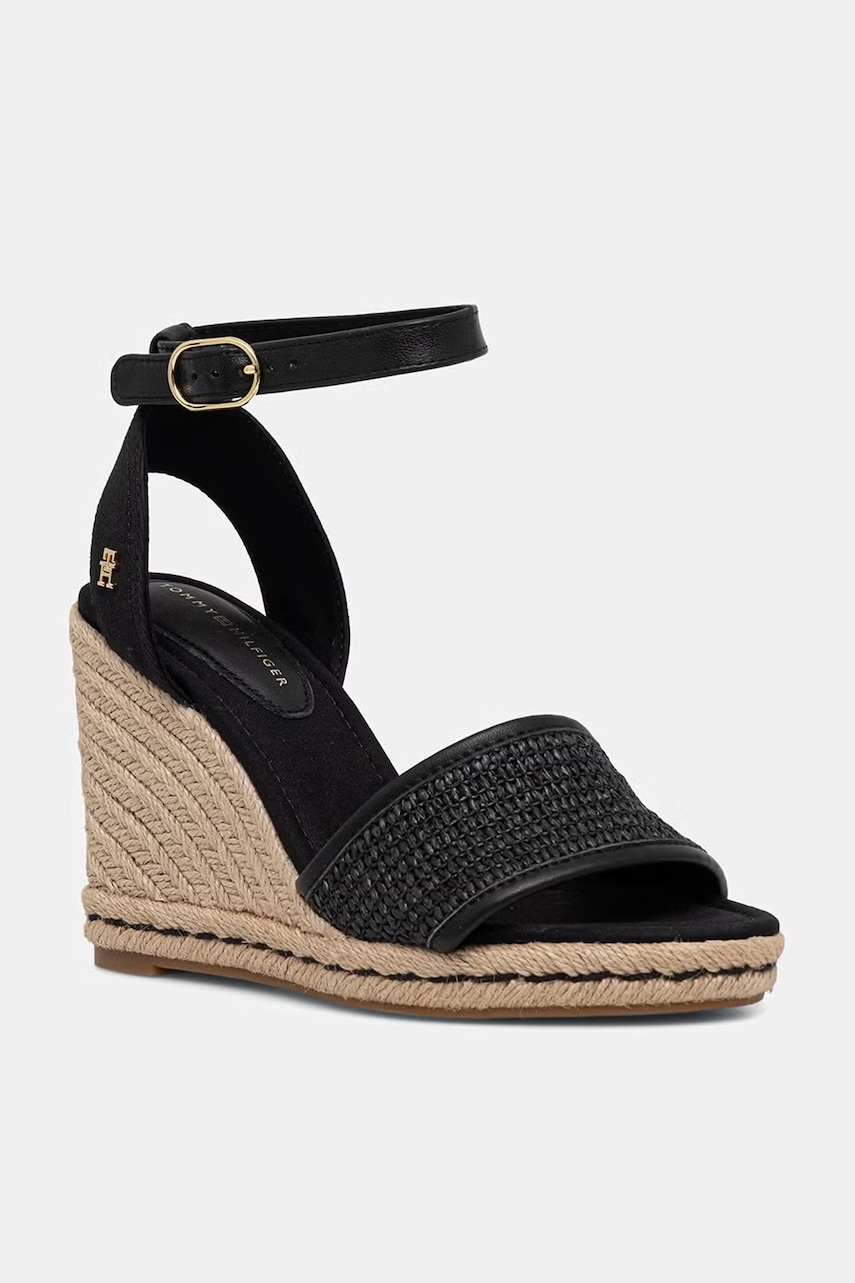 Tommy Hilfiger sandale HIGH WEDGE ESPAD RAFFIA