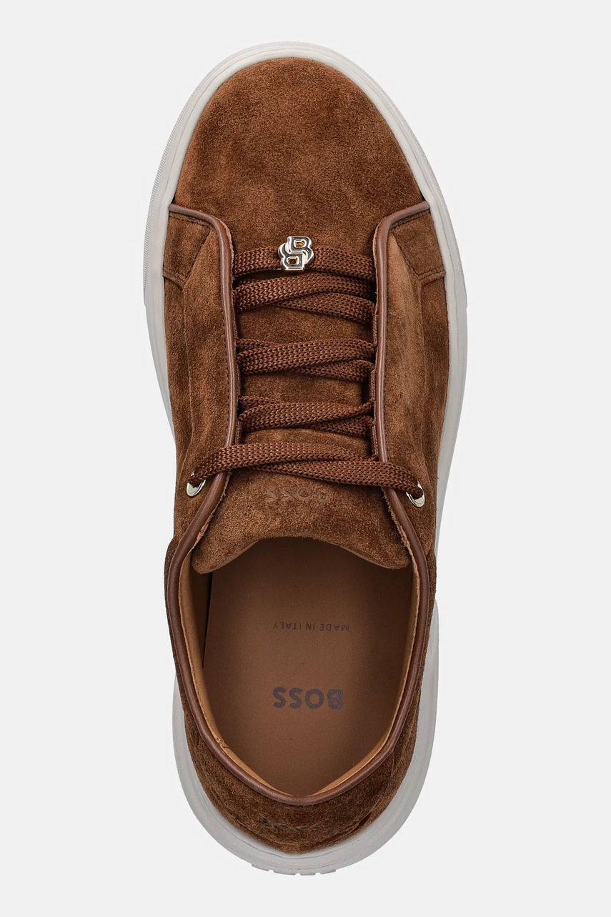 Semišové tenisky BOSS Gabry (obrázek 4)