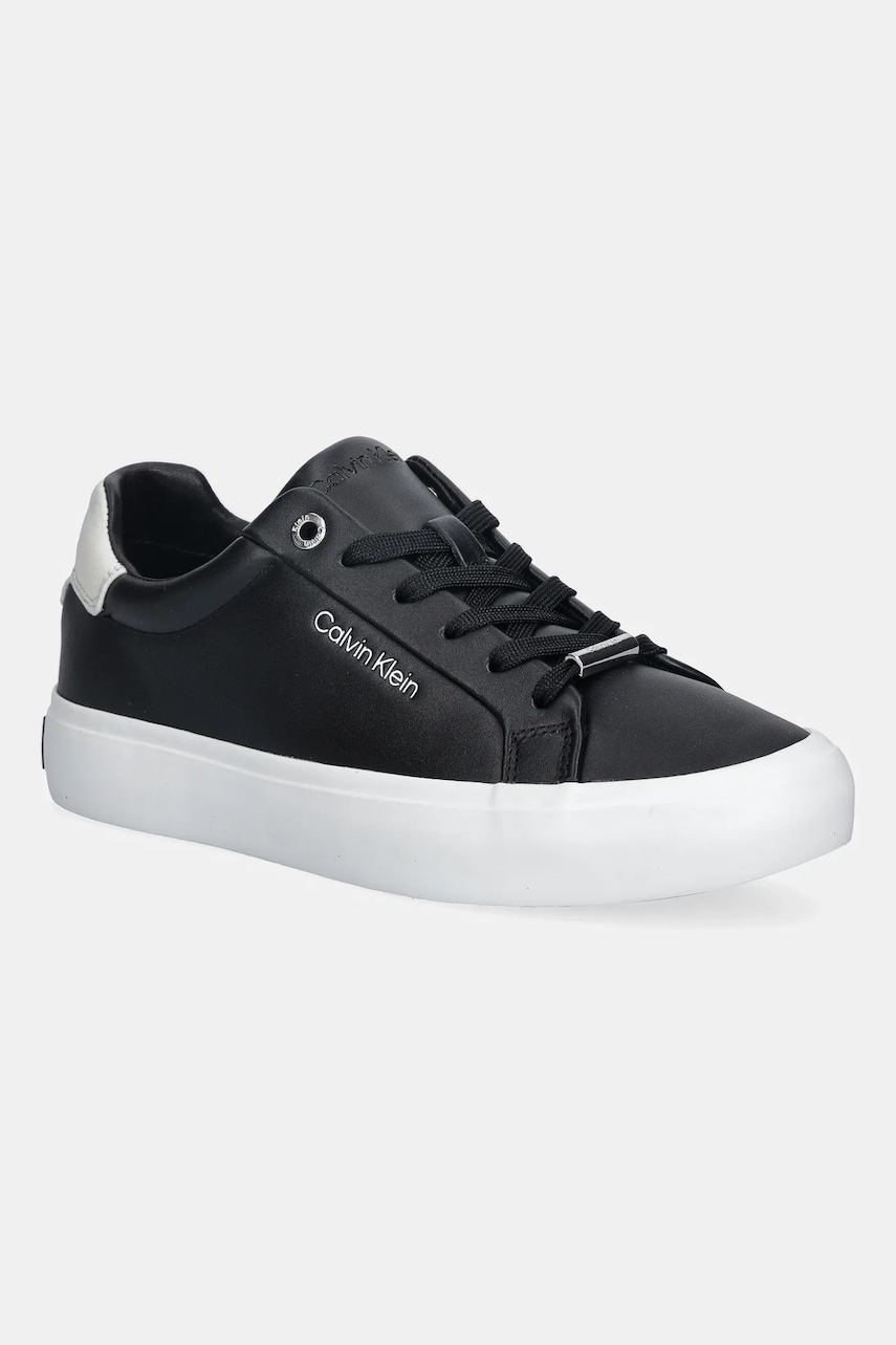 Δερμάτινα sneakers Calvin Klein VULC LACE UP LTH/MOIRE BT