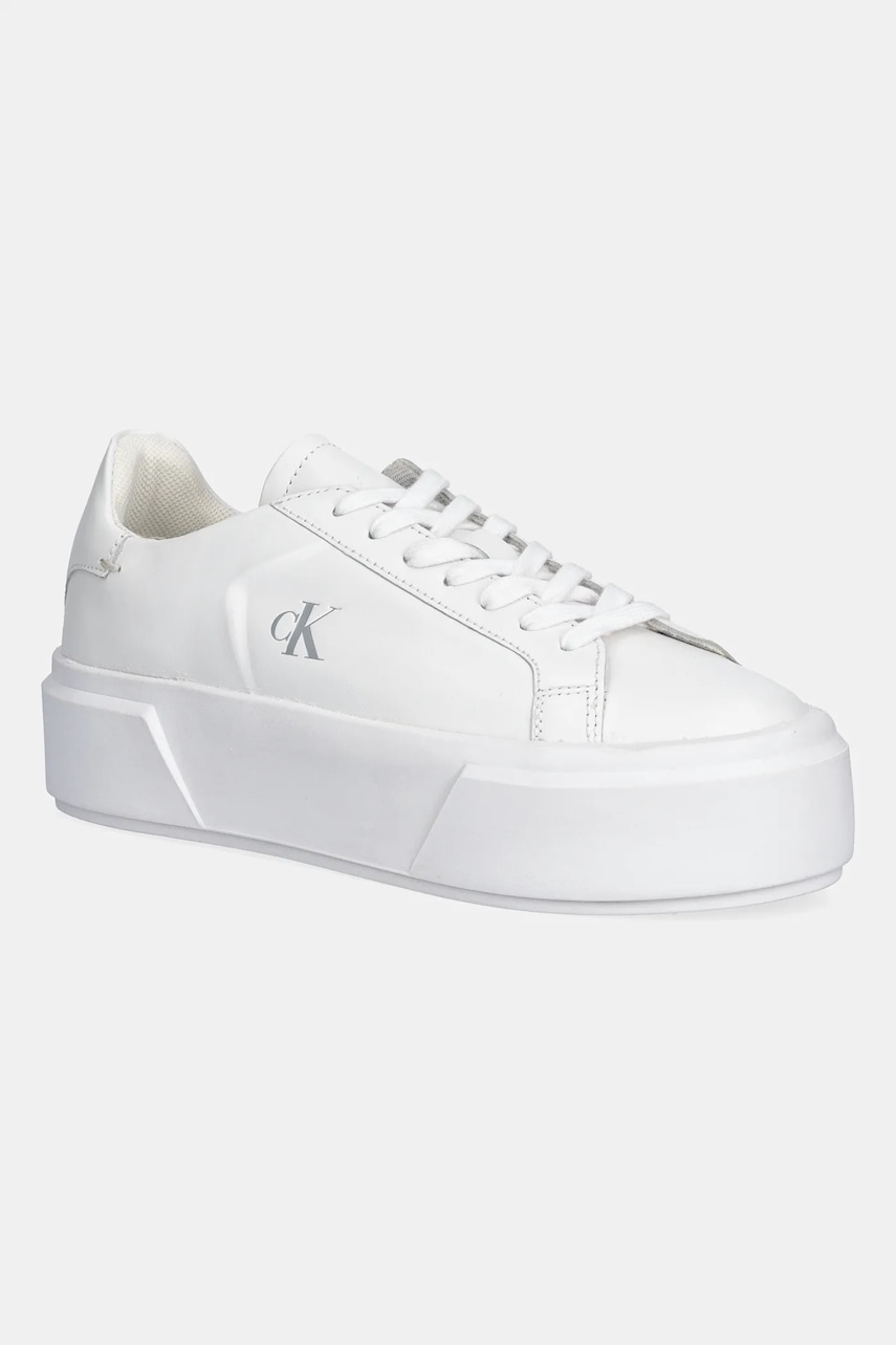 Δερμάτινα sneakers Calvin Klein FLATFORM LACE UP LTH MG