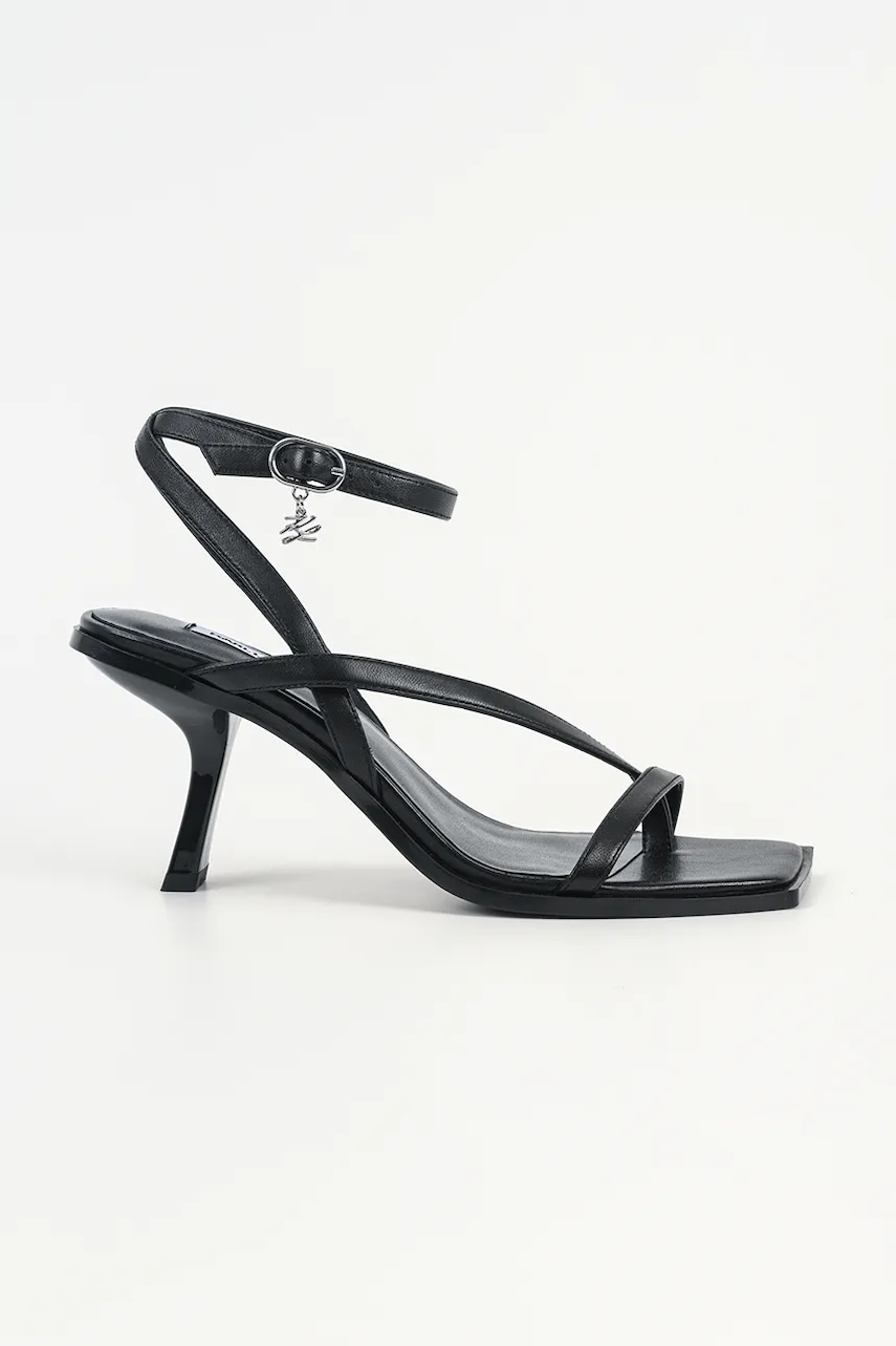 Karl Lagerfeld sandale de piele KARMEL culoarea negru, KL33606