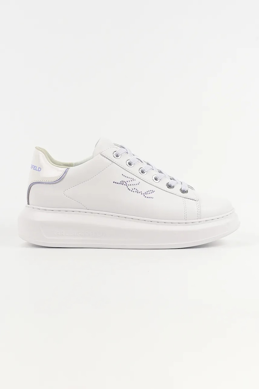 Karl Lagerfeld sneakers din piele KAPRI culoarea alb, KL62518