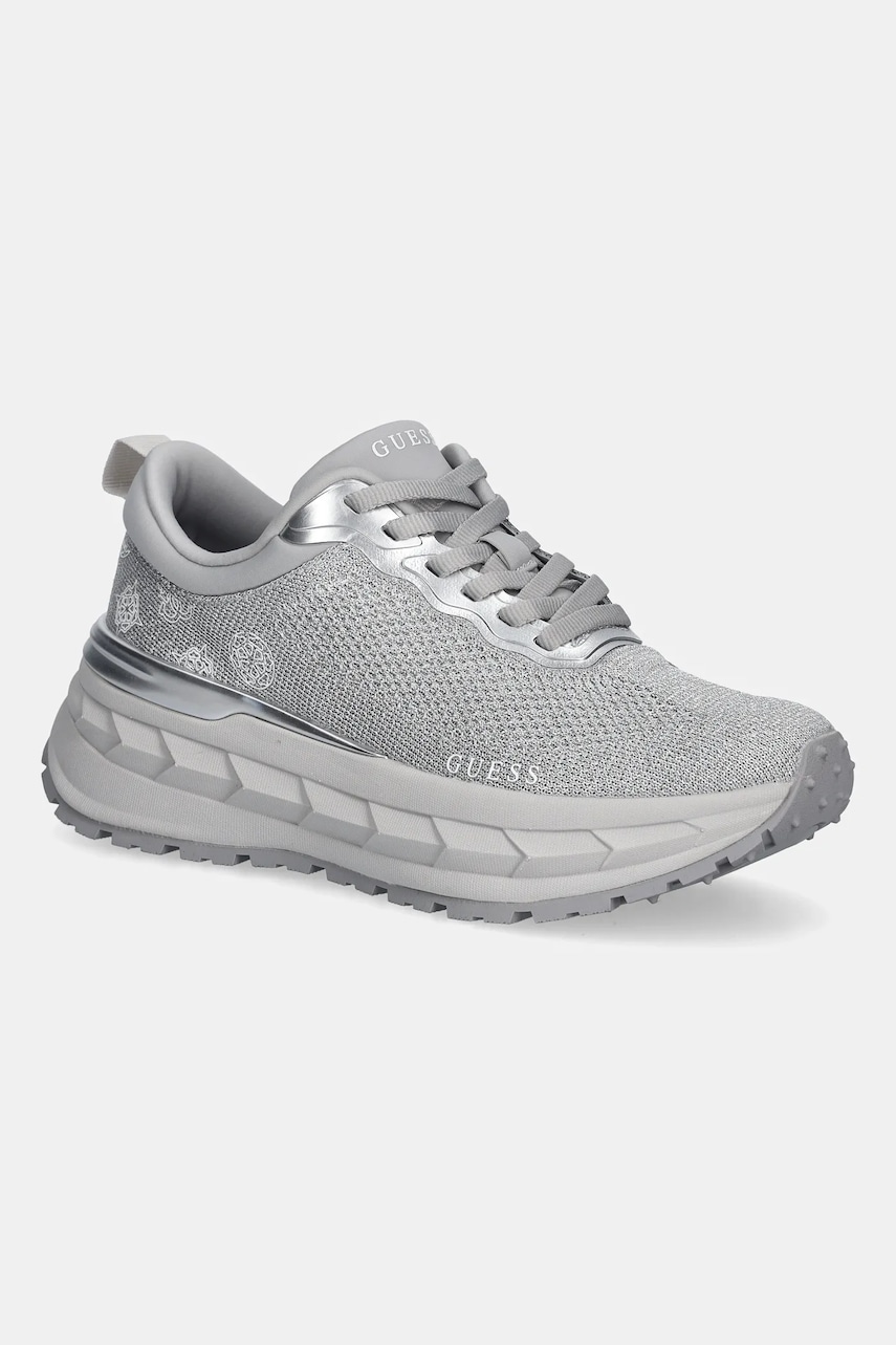Tenisky Guess RUNIT3 dámské, stříbrná barva, FLPRN3 FAB12