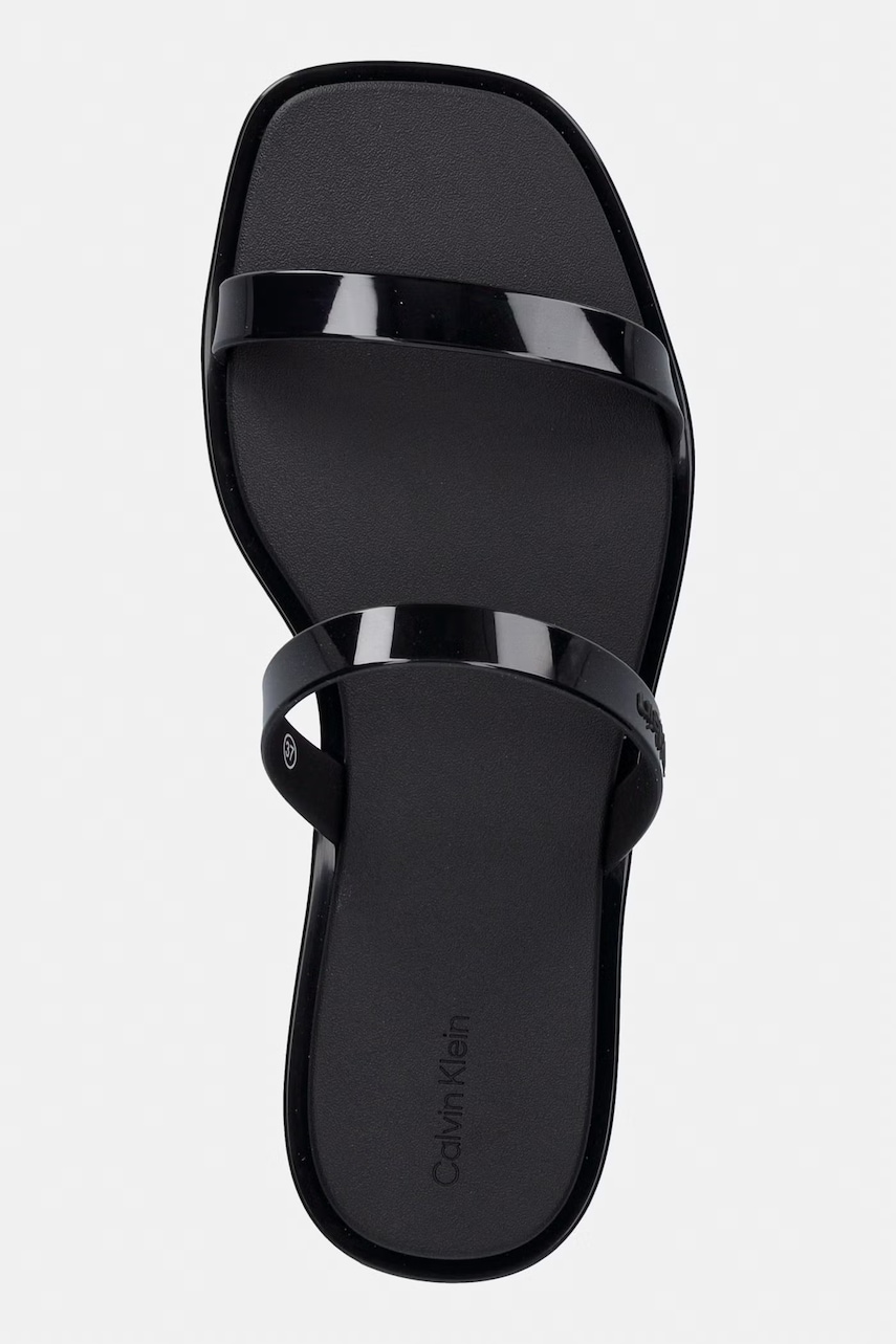 Calvin Klein šľapky dámske JELLY SNDL DOUB BAR SHINY ST TPU