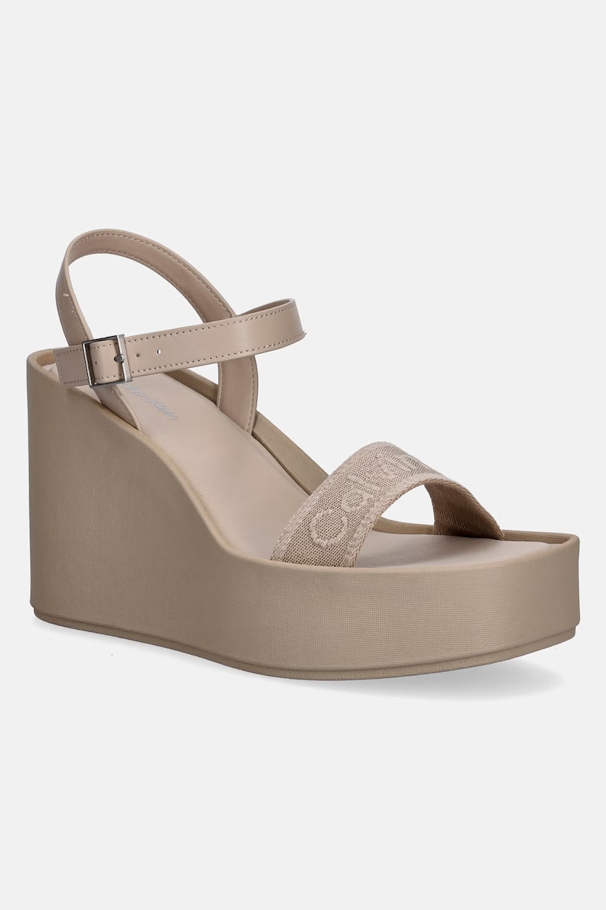 Calvin Klein sandale wedges WEDGE 70 SNDL WEBBING LTH