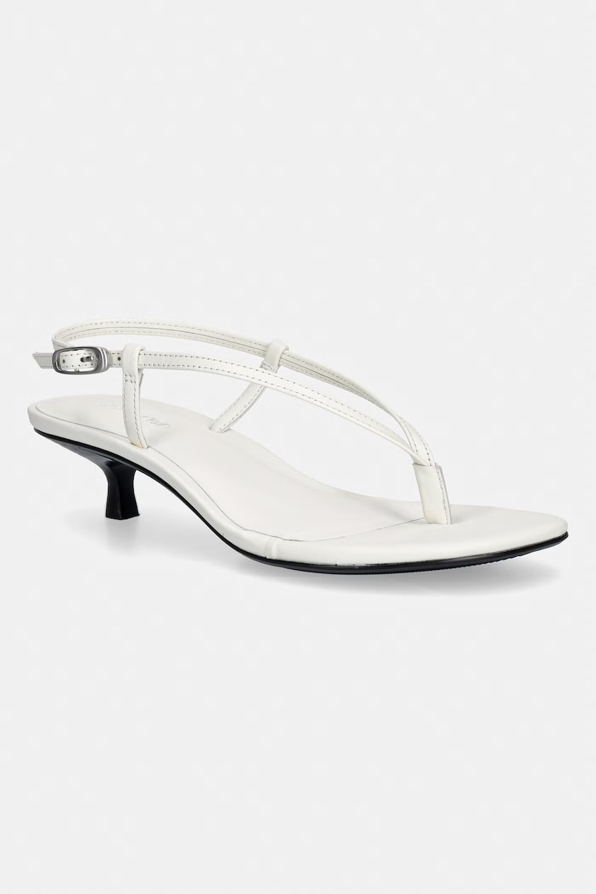 Calvin Klein sandały skórzane KITT HEEL SNDL STRAPPY SLING LTH