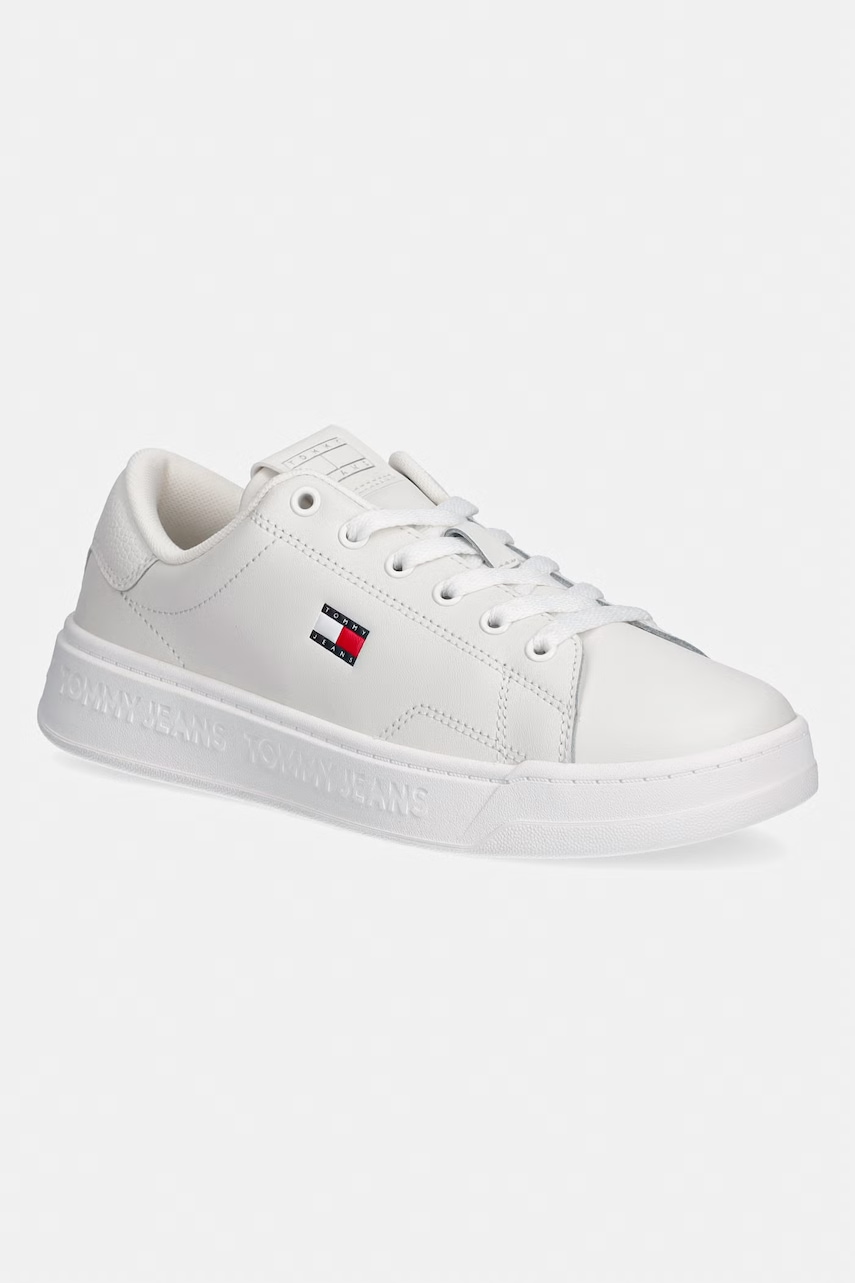 Tommy Jeans TJW SCRIPT CUPSOLE αθλητικά γυναικεία δερμάτινα