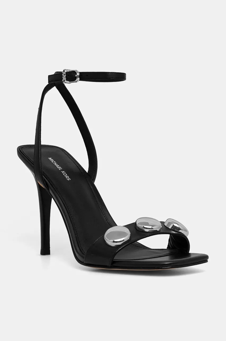 MICHAEL Michael Kors sandale de piele Liana Dome Stud Sandal culoarea negru, 40R6LNHS2L.001