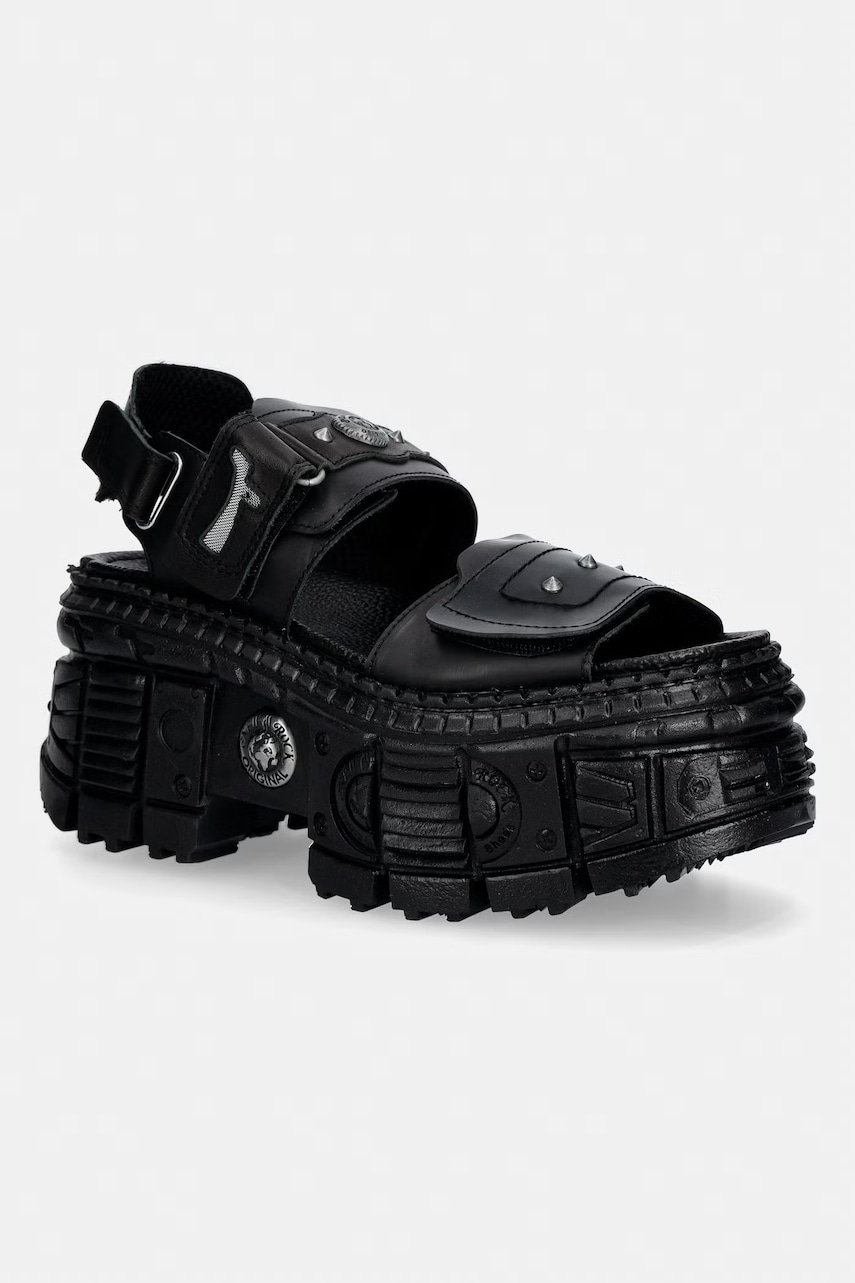 New Rock σανδάλια Γυναικεία δερμάτινα ANTIK NEGRO, ITALI NEGRO, TANK CASCO LATE
