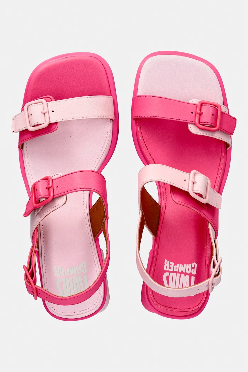 Camper sandale cu toc din piele TWS