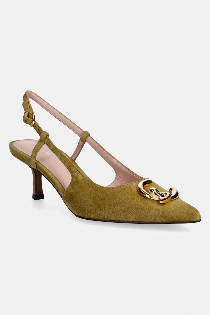 Coccinelle stilettos din piele întoarsă